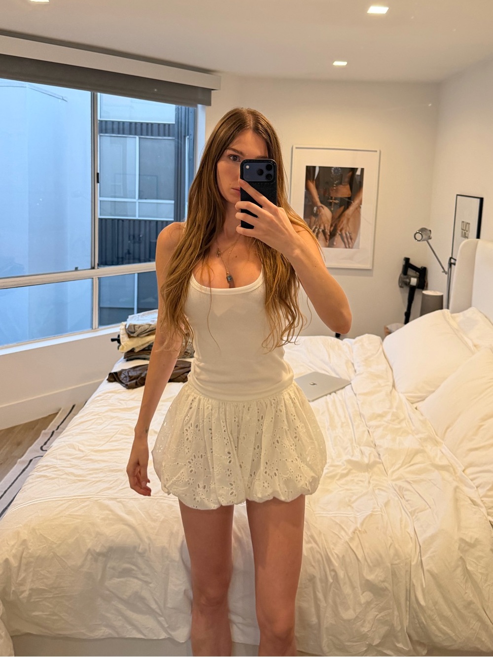 ZARA NWT Embroidered Cotton Poplin Balloon Bloomers White Small